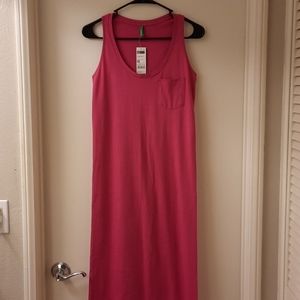 United Colors of Benneton Pink Jersey Maxi Dress
